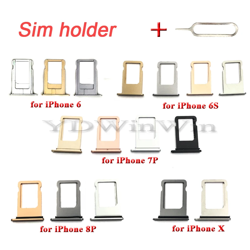 Держатель Micro Nano SIM карты запасная часть слота для адаптер iphone 6s plus 7 8 X XS max XR 50