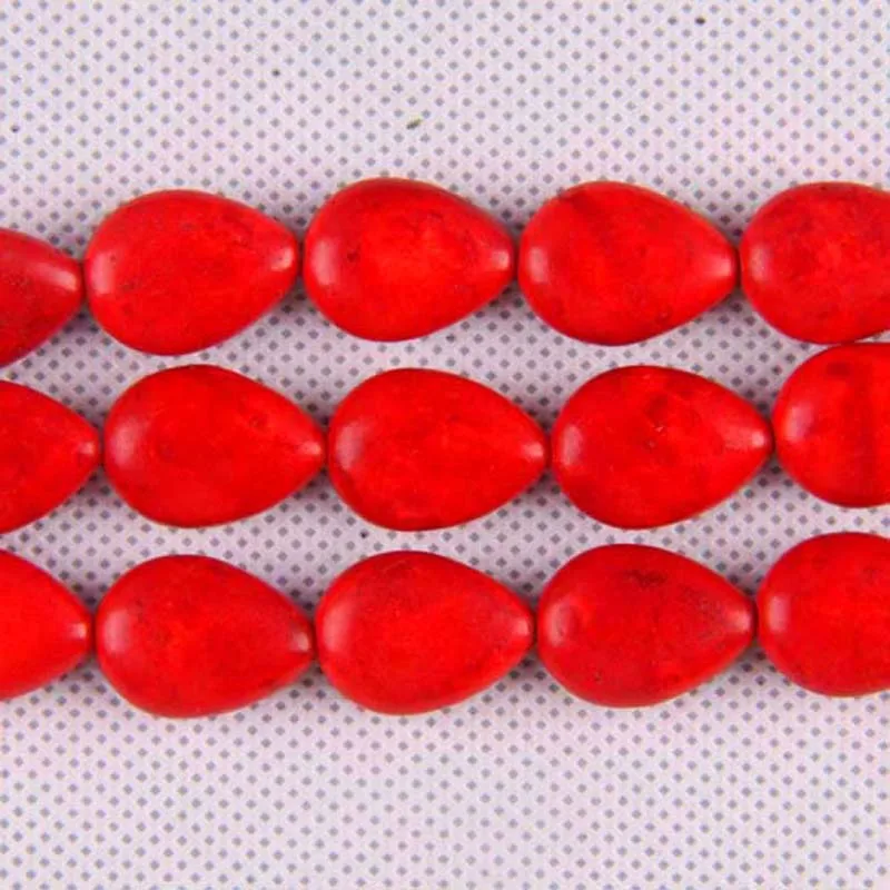 Красные каплевидные бусины Howlite 18x13 мм 16 дюймов ювелирные изделия для женщин