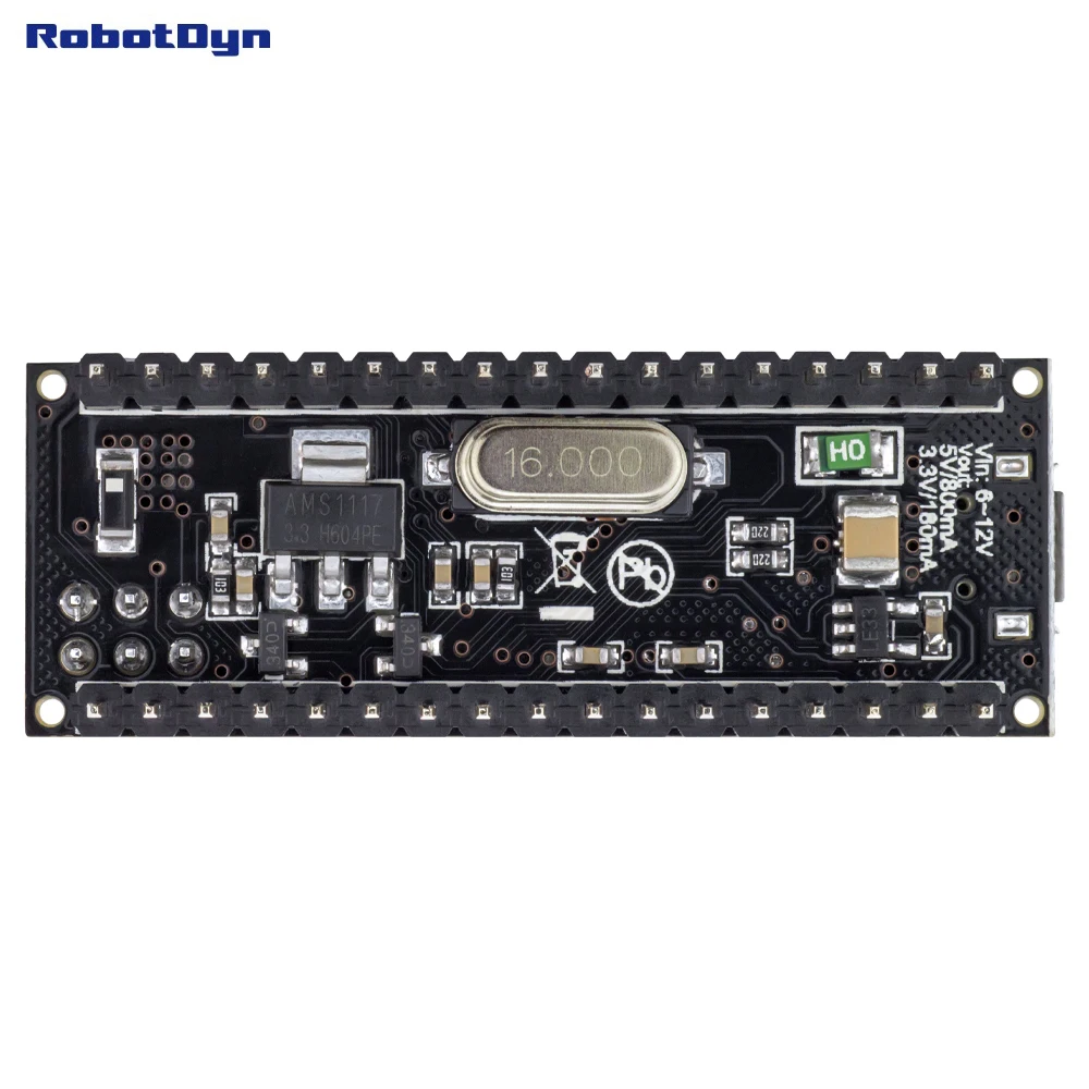 Micro ATmega32U4 (5 В 16 МГц). Спаянные штифты. Совместимость с Arduino и Leonardo|Интегральные