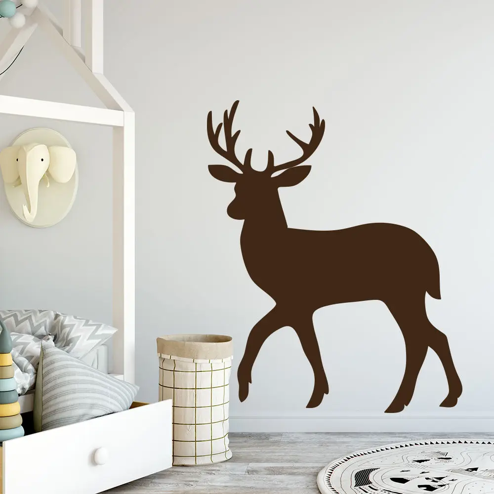 

YOYOYU 40 colors Vinyl Wall Decal Deer pattern Wall Stickers For Kids Room Removeable Bedroom Salon wall Decor FD015