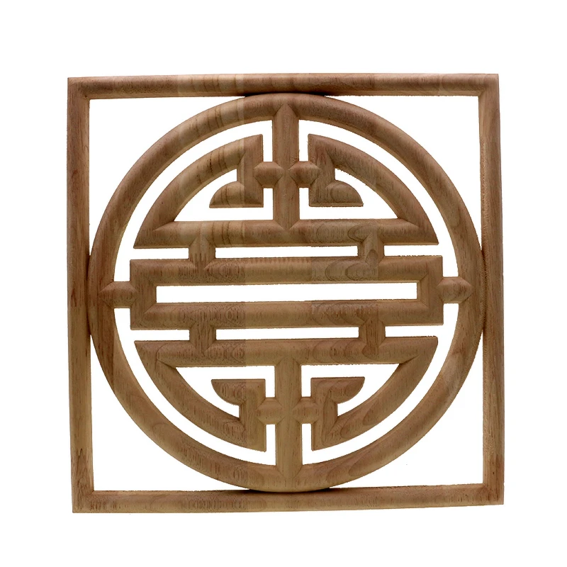 Аппликации из натурального дерева VZLX для резьбы по дереву, неокрашенные деревянные формы для мебели, декоративные фигурки