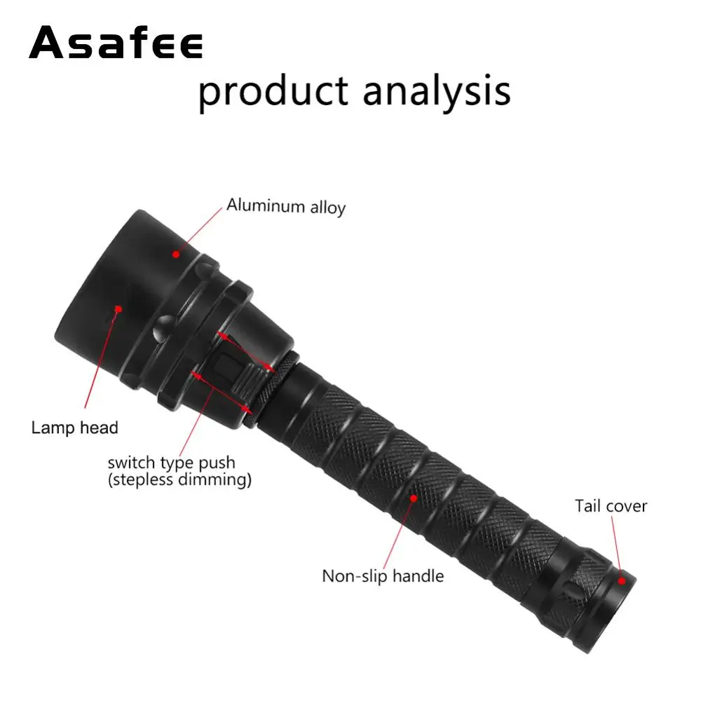 Фонарик для дайвинга 18650 лм фонафонарь 200 3x Cree XML2 LED M Подводная Водонепроницаемая