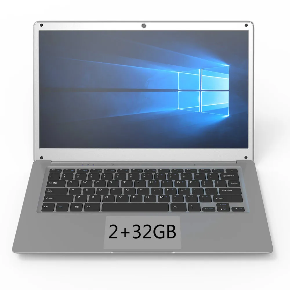 Серебристый 14,1 дюймов ips ультратонкий ноутбук Z8350 2G+ 32G офисный ноутбук четырехъядерный 1,44 ГГц Windows 10 компьютер Mini-HDMI Bluetooth 4,0 WiFi - Цвет: Серебристый