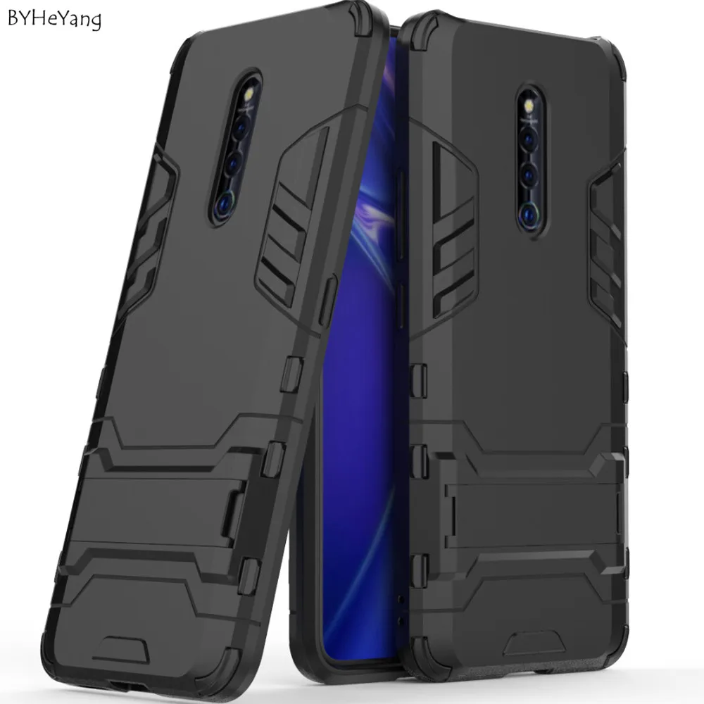 Чехол для Vivo X27 Pro с металлическим кольцом роскошная Жесткая Броня прочный PC + TPU