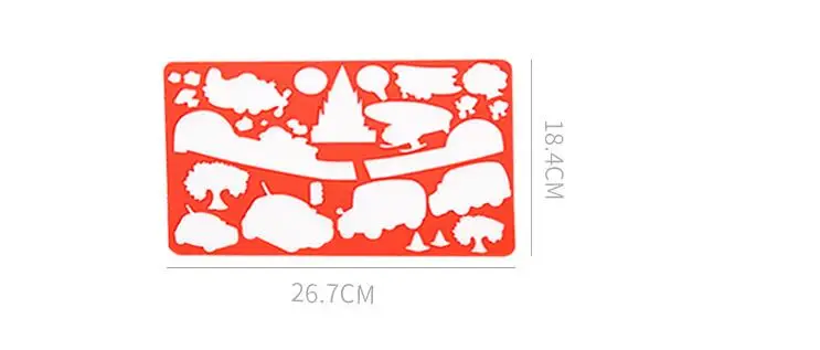 

5 pcs/lot Kids Plastic Cartoon Drawing Template with Hollow Baby Animals Space Drawing Model Rulers Set for Kindergarten Supply