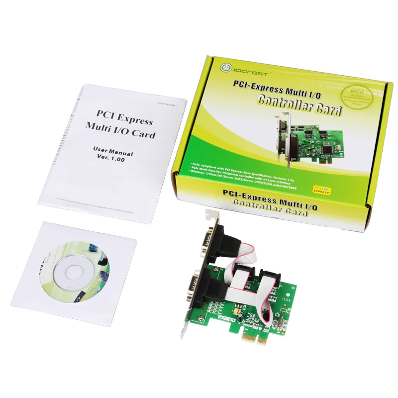 

2 Ports RS232 PCI-Express X1 Serial Card WCH382 Chipset DB9 COM Port Industrial Expansion Cards