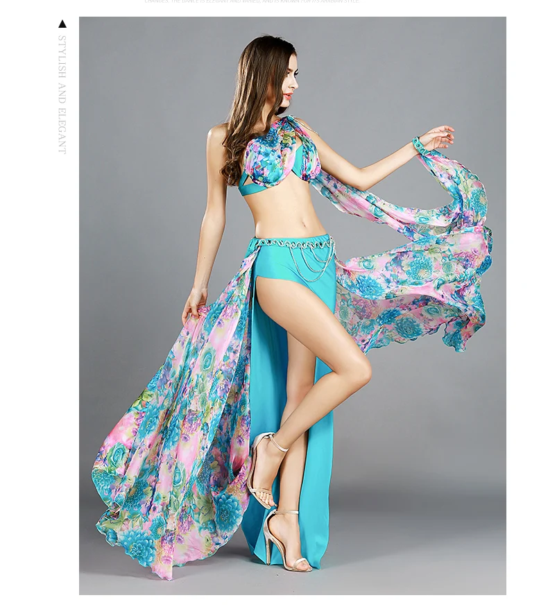 Профессиональный Bellydance одежда 3 цвета одежда в индийском стиле женские живота Танцевальный костюм 883401