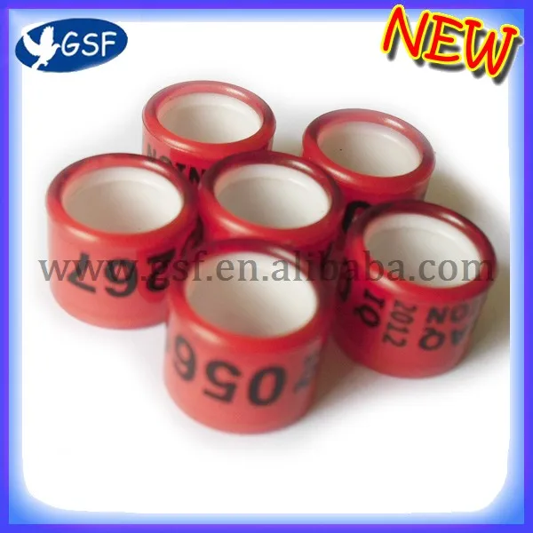 100 шт. пользовательские 8 мм Пластиковые голубь кольцо для гоночных бесплатная