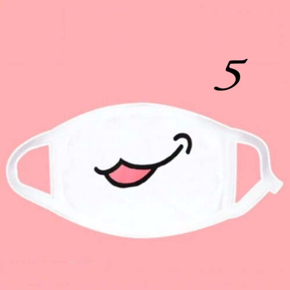 Унисекс Зимняя мода Kawaii Хлопок Аниме пылезащитный милый рот маска для лица
