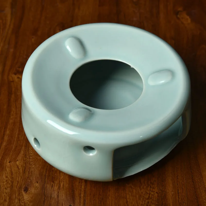 Китайский стиль Longquan Celadon теплая чайная плита подогреватель чая подсвечник