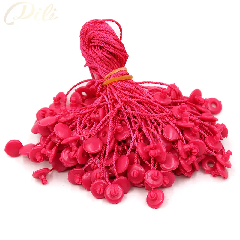 100 шт./лот 7 ''розово красная вешалка 18 см для одежды вешалка|hang tag string|tag stringtag cord |