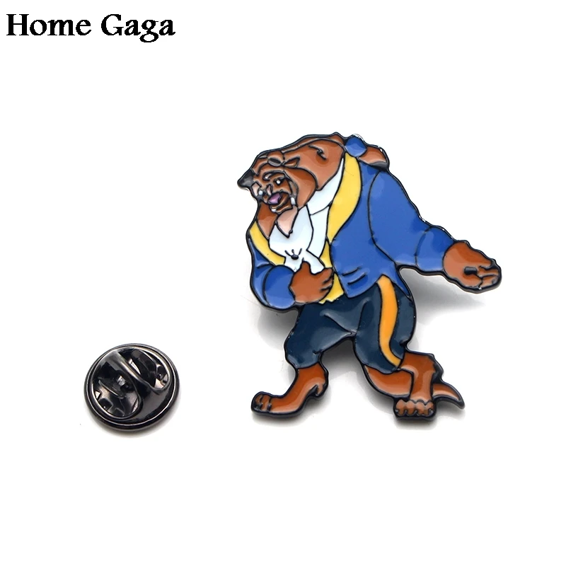 Homegaga Красавица и Чудовище аниме цинк галстук мультфильм забавные булавки рюкзак одежда броши для мужчин и женщин Декоративные значки D1831