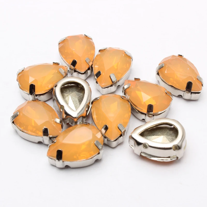 13X18MM Water drop Mix color Sew on Resin Stones Opal Rhinestones For Garment DIY Free Shipping | Дом и сад