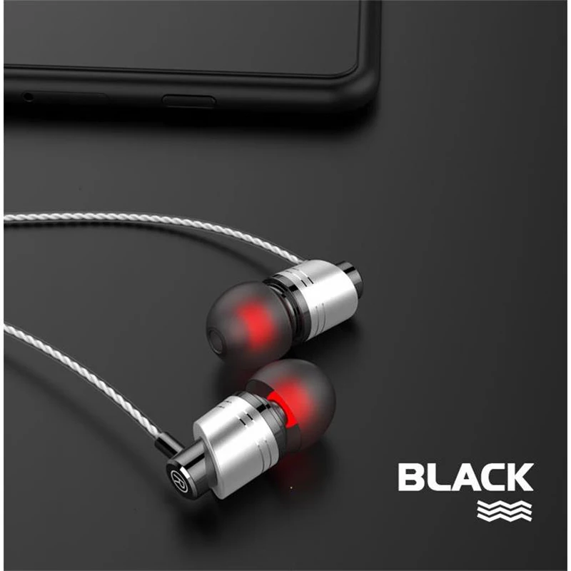 Black Внутриканальные стерео наушники для HUAWEI P10 P9 Lite P8 Lite P9Lite P8Lite Plus P7 P6 гарнитура тяжелый бас для телефона с микрофоном - Цвет: Black