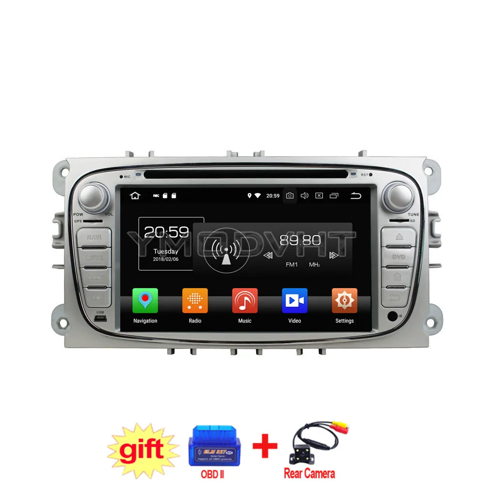 YMODVHT 7 дюймов Android 8 0 Восьмиядерный 4 ГБ Автомобильный DVD радио GPS для FORD