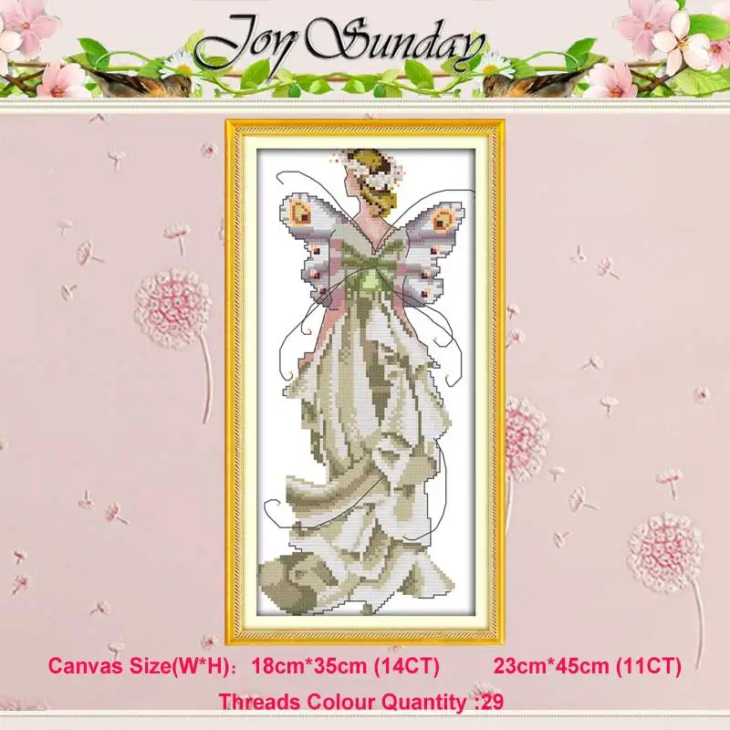 spirit of flowers 3 Бабочка Фея цветок фея Счетный 11CT 14CT Набор для вышивания крестиком DIY DMC Китайский Набор для вышивания крестиком вышивка рукоделие домашний декор - Цвет: spirit of flowers 3