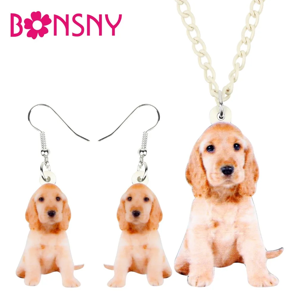 Акриловый комплект ювелирных изделий Bonsny новинка ожерелье серьги модная