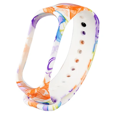 10 ALANGDUO аксессуары браслет ремешок для Xiao mi Band 3/4 цвета Флора кремний сменный ремешок для mi Band 3 для mi Band 4 ремешок - Цвет: 10