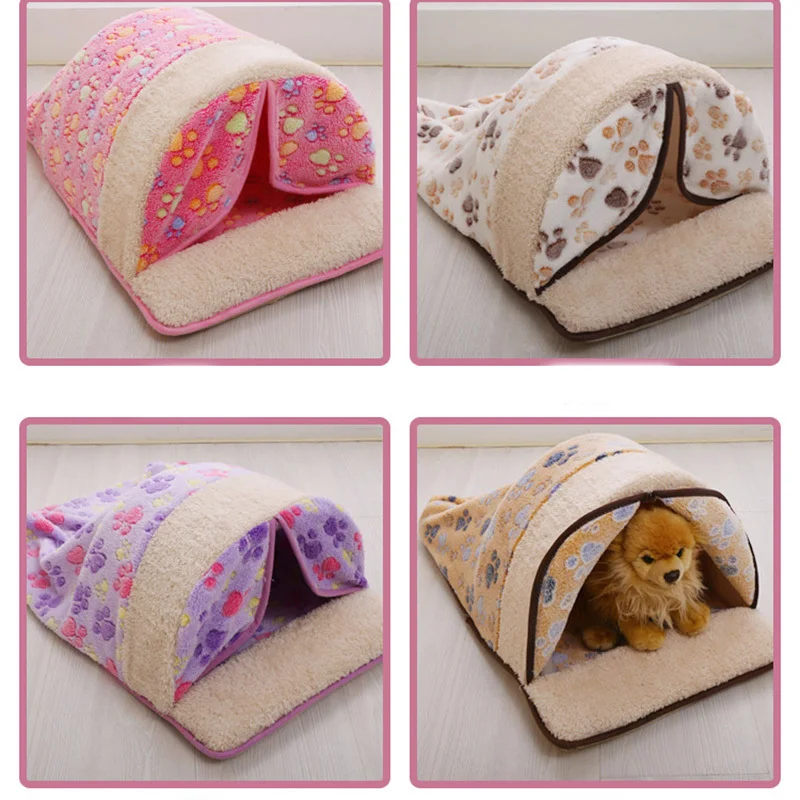 1 шт. симпатичный в форме домика кровать для собаки теплые мягкие питомник домик