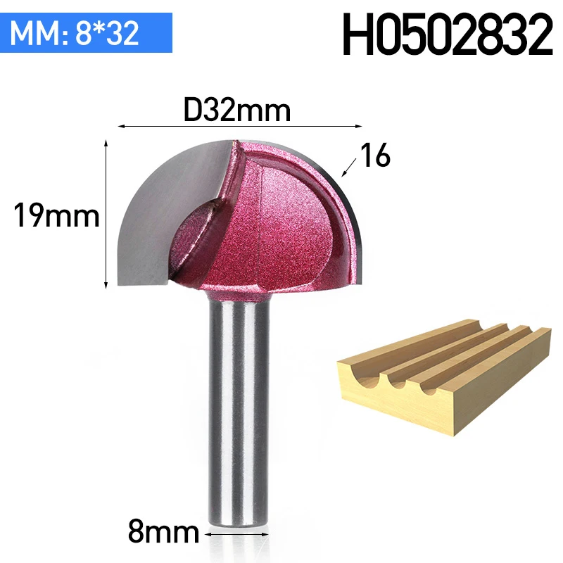 8 x 32 mm 1 шт. 8 мм Shk круглые фрезы для деревянной бухты коробка бит вольфрам карбид деревообрабатывающий Концевая мельница Miiling резак фрезы - Длина режущей кромки: 8 x 32 mm