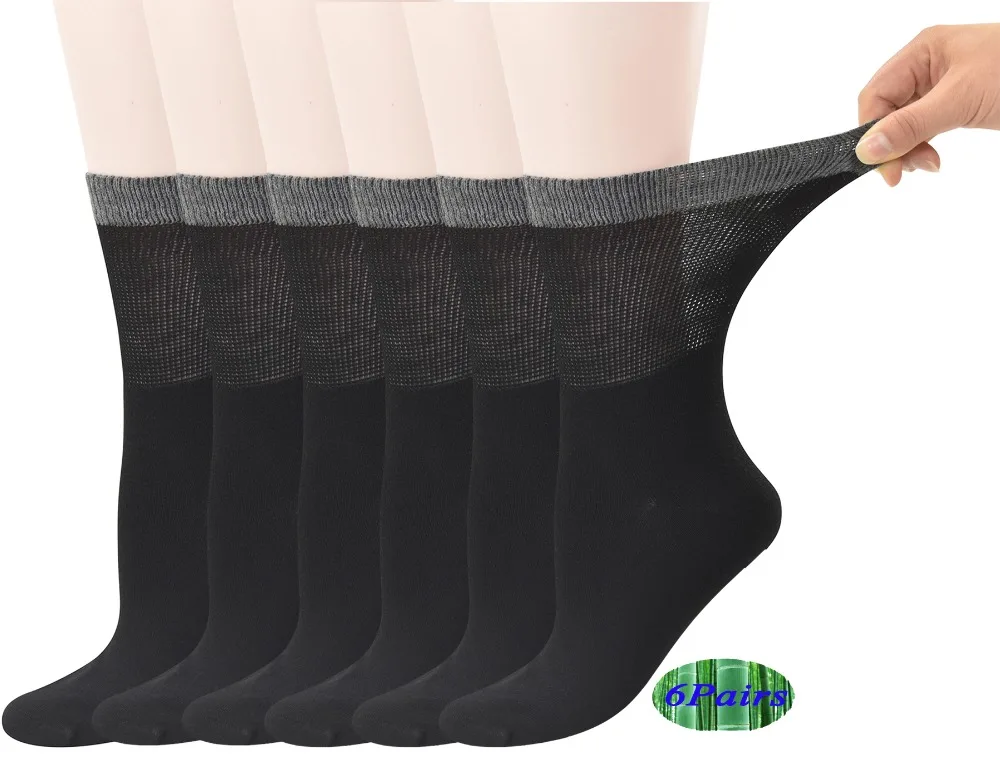 Женские бамбуковые носки с круглым носком 6 пар размеры 9 11|withe socks|womens seamless socksseamless