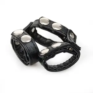 Регулируемые кожаные кольца на петух, Шариковые носилки, кольцо для увеличения пениса, рукав для пениса, поддерживающие секс-игрушки для мужчин, долговечные продукты