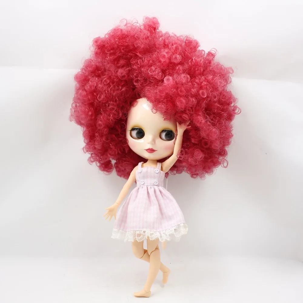 Ледяной DBS Blyth кукольные 1/6 bjd шарнирное тело афро волос Розовый Вьющиеся Волосы