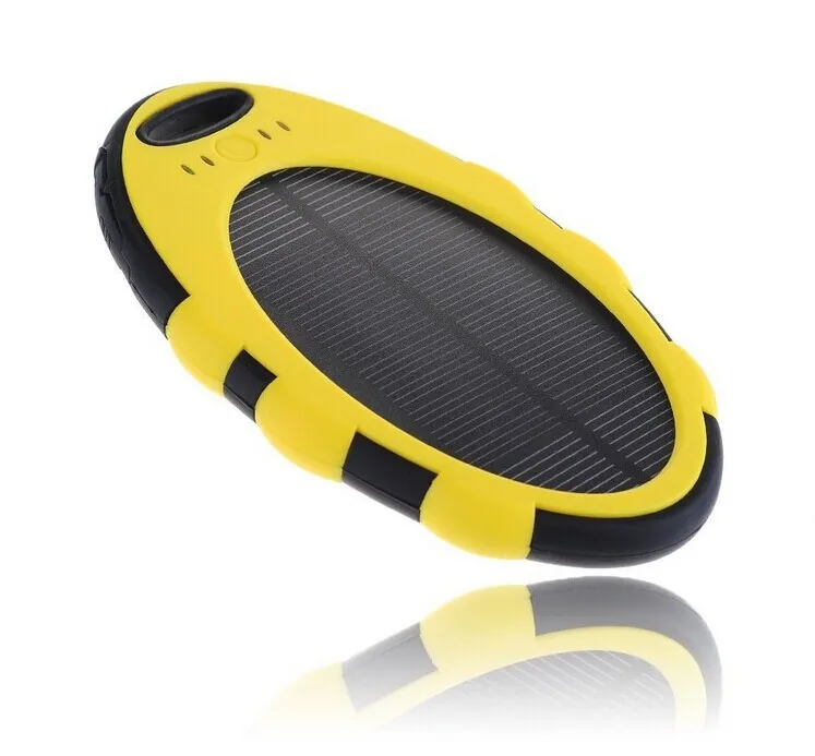 Waterproof 5000MAH Dual-USB Solar Power Bank Battery Charger for iPhone 6 5S Samsung HTC Huawei mi Cell Phones Free shipping | Мобильные