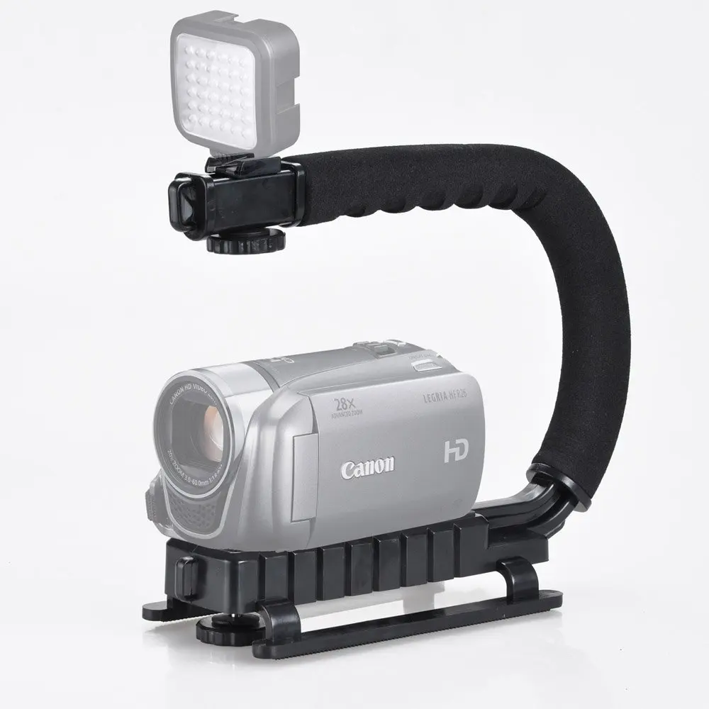 Экшн-камера DSLR с ручкой стабилизатор с-образным кронштейном черный для цифровых