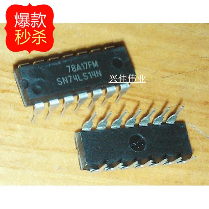 10 шт. Новый 74LS14 SN74LS14N HD74LS14P шестигранный инвертор Schmitt триггер DIP14|Интегральные