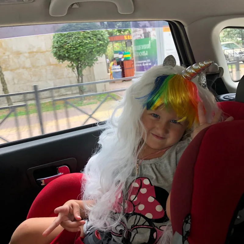 1 шт. Единорог парик Masque Photo Booth Волосы Радуга Unicornio aniversариo вечерние парики волосы