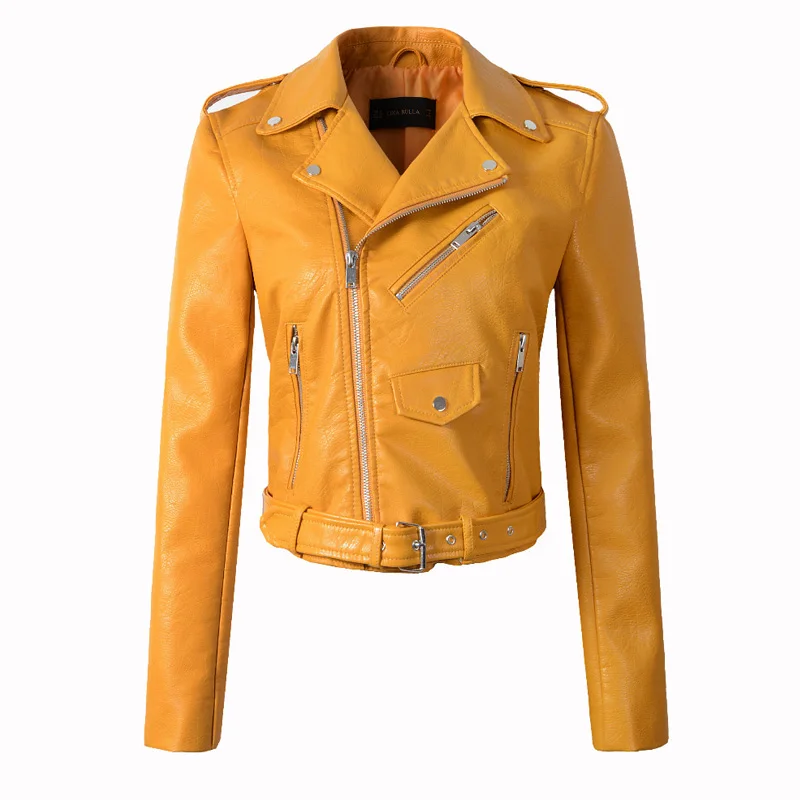 Fitaylor женские Куртки из искусственной кожи винно-красного цвета Женская куртка-бомбер из искусственной кожи мотоциклетная Байкерская верхняя одежда розового и черного цвета с поясом
