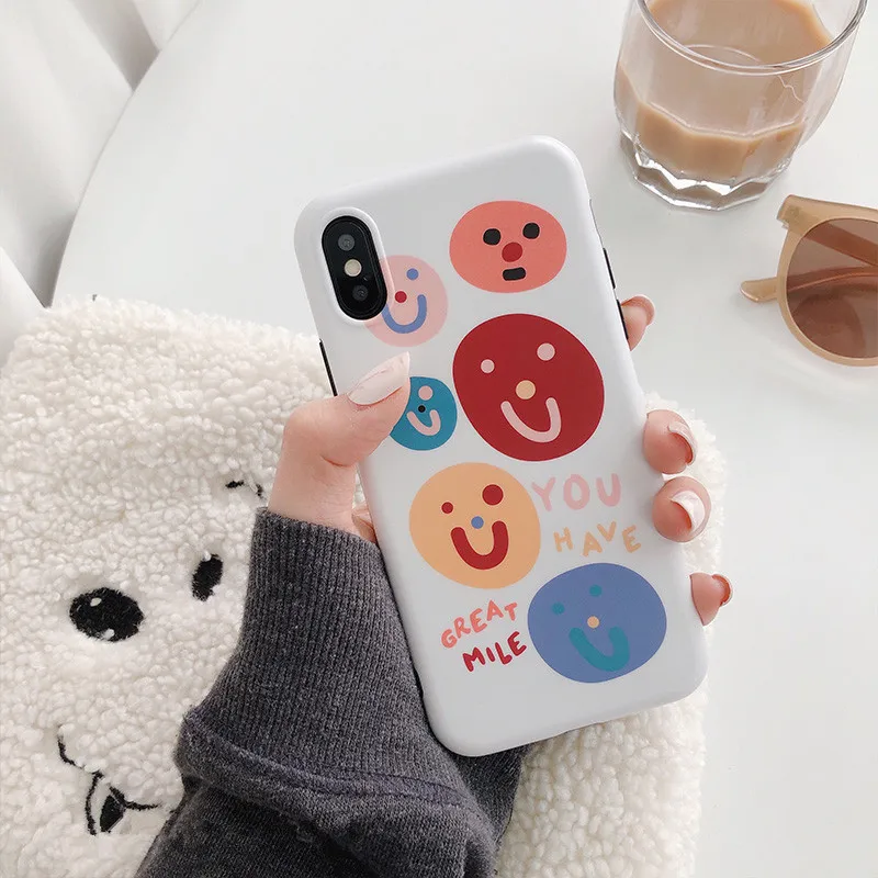 Чехол для телефона со смайликом розовым календарем IMD чехол iPhone 8 7 6 s Plus