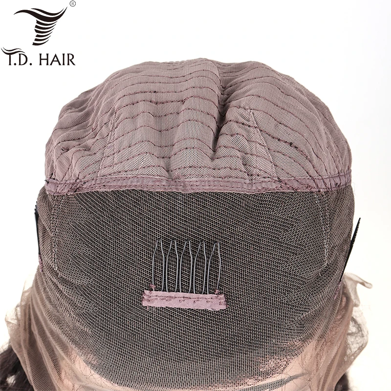 Бразильский 360 кружевной парик человеческие волосы волнистый с предварительно