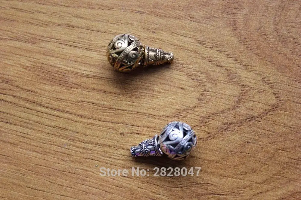 2 шт./партия бусины из латуни и тибетского серебра 15 мм|beads 15mm|guru beadstibetan silver beads |