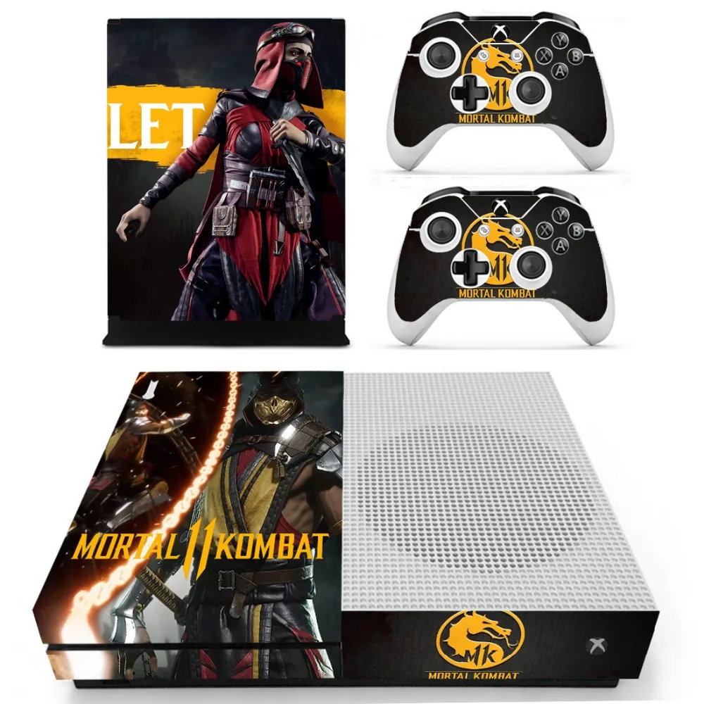 Наклейка для консоли Xbox One S и контроллеров Slim наклейка s Vinyl Game Mortal Kombat 11|Наклейки| |