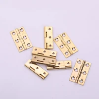 2 pcslot brass furniture hinge 38 mm door kitchen furniture woodworking accessories durable connector hardware 6 holes 1 inch