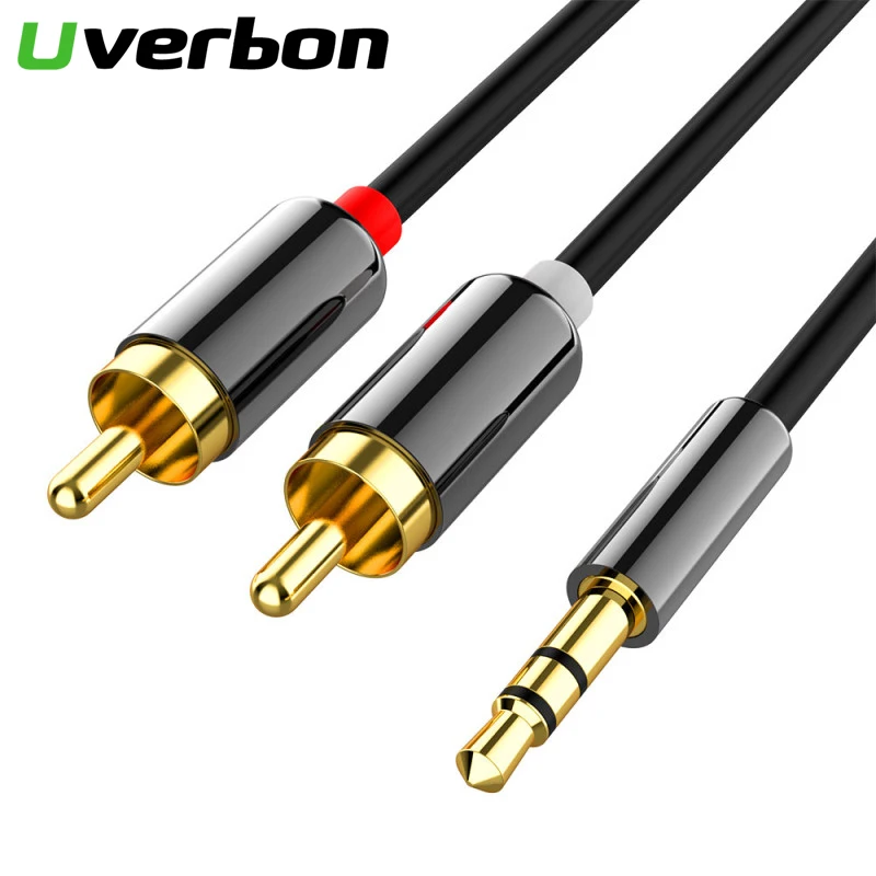 Кабель RCA 2RCA на 3 5 мм аудиокабель с разъемом Rca Aux кабель для телефона Edifer домашний