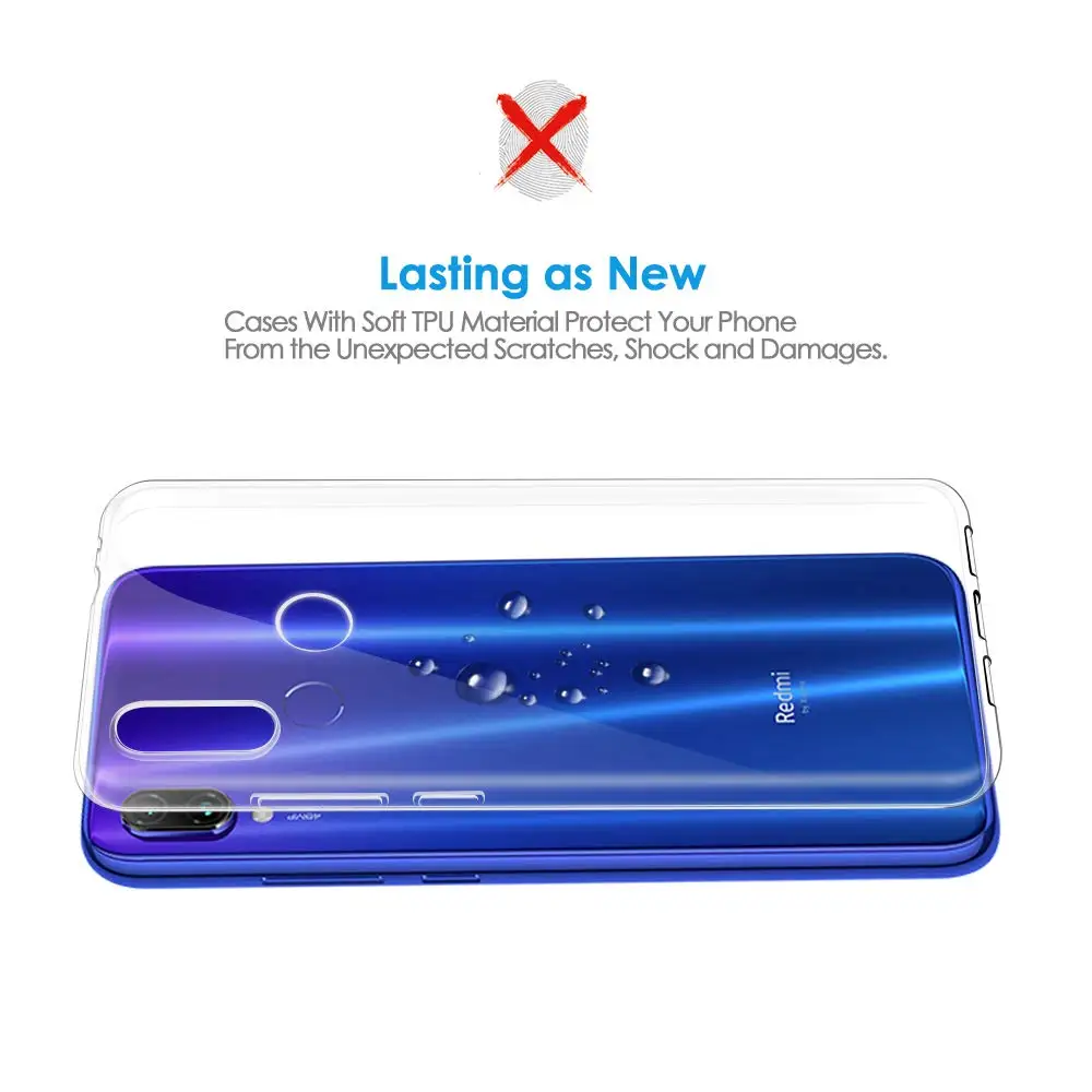 Чехол Xiaomi Redmi 7 6 26 дюймов ультра тонкий прозрачный силиконовый мягкий ТПУ чехол Note защитная задняя