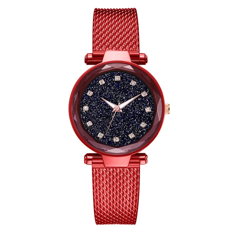 Women Watches Fashion Simple Quartz Mesh Strap Ladies Casual Crystal Star Sky Wristwatch Female Clock Dress Gifts reloj mujer /D | Наручные