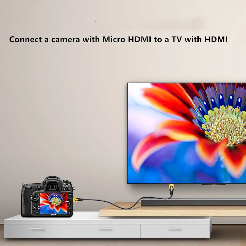 Veggieg микро HDMI к кабель 1 5 м позолоченный 2 высокого Премиум адаптер для HDTV