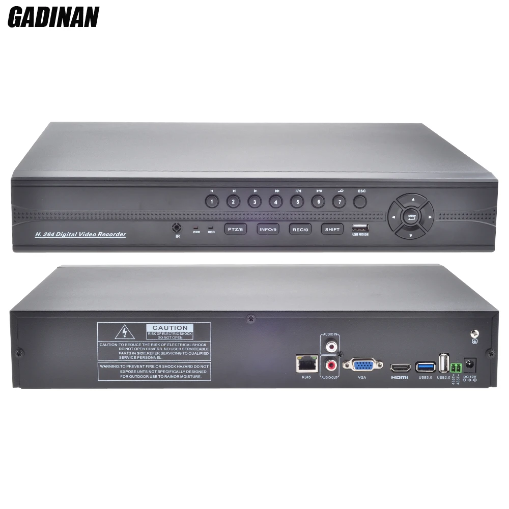 Видеорегистратор GADINAN FULL HD 32CH 1080 P ONVIF HI3535 16 каналов 4 МП NVR Функция обнаружения