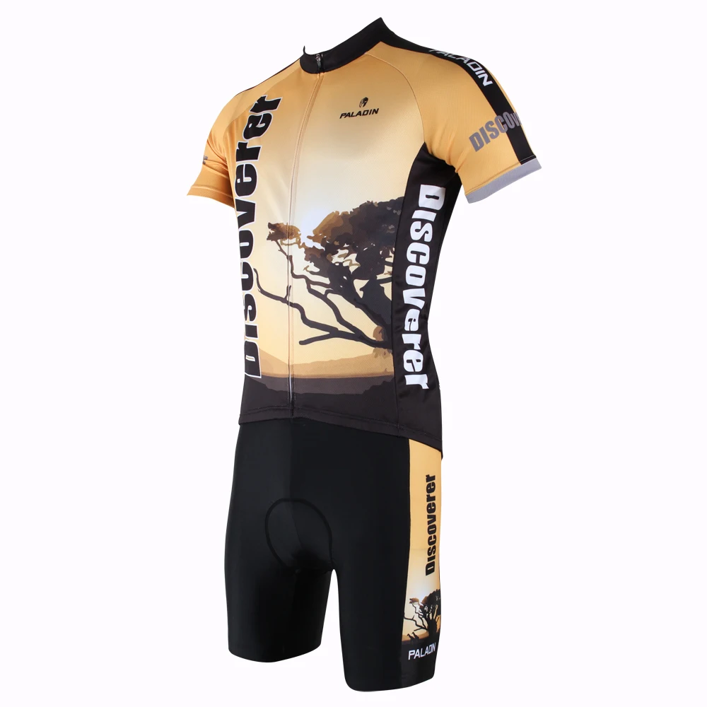 Мужская дышащая веломайка с коротким рукавом и принтом закат|bicycle shirt|cycling