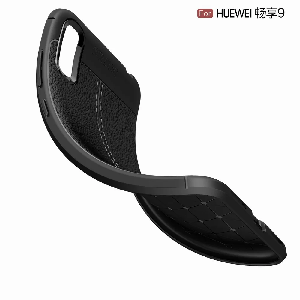 Для Huawei Enjoy 9 чехол для Y7 Pro 2019 кожаный текстура Силикон Мягкая Задняя накладка