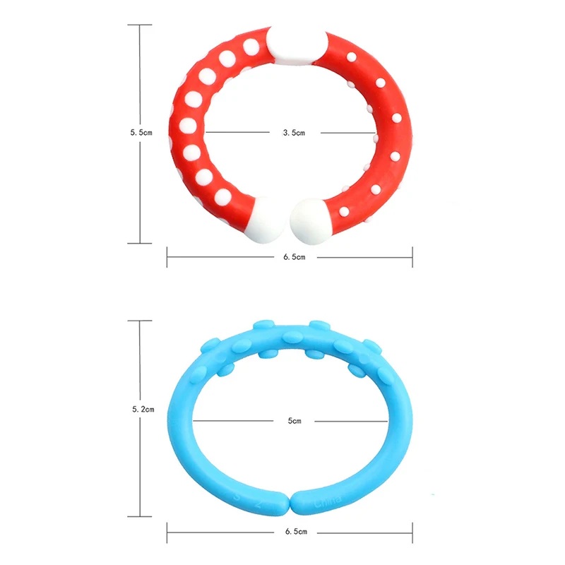 6 шт./лот ребенка прорезыватель-игрушка радуга QQ дети моляров кольцо эко Пластик
