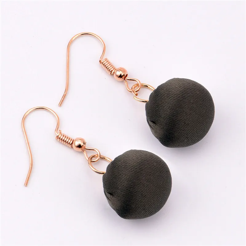 Модные золотые Разноцветные серьги с ушным крючком шелковистые атласные