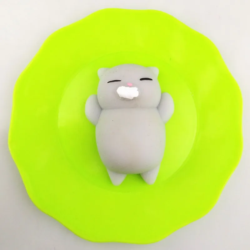 1 шт. Антистресс мяч мини сжимающая игрушка Мягкий кот Милый Kawaii кукла сжимающая растягивающееся животное Исцеление стресс рука Непоседа вентиляционные игрушки - Цвет: C