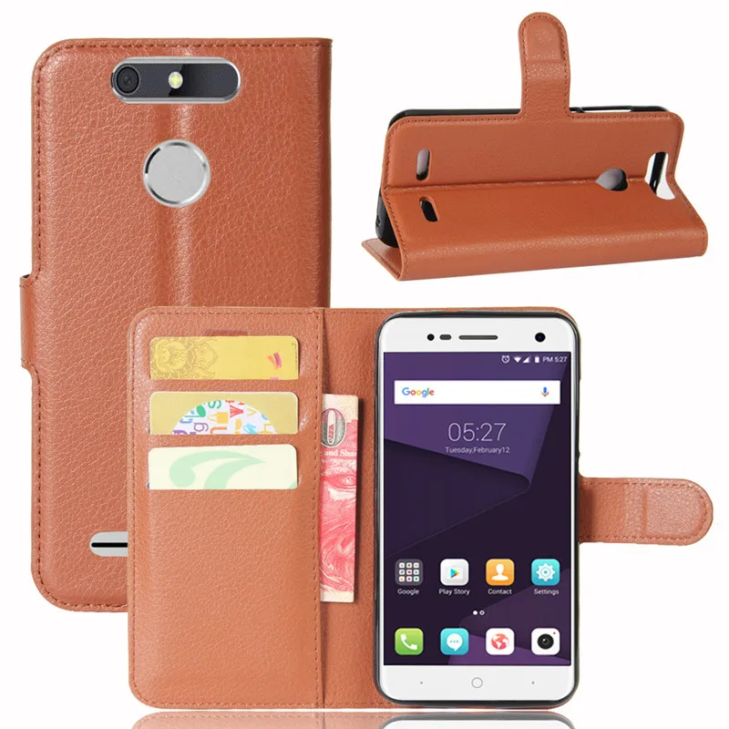 Роскошный чехол из искусственной кожи личи для zte Blade V8 Lite с подставкой и 3