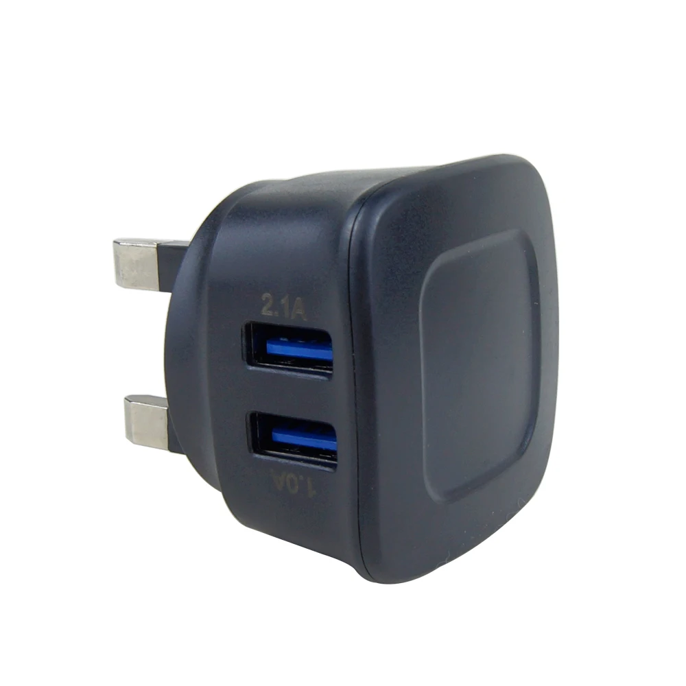 Вилка Великобритании съемная 2 USB 5V 2.1A портативное Сетевое зарядное устройство