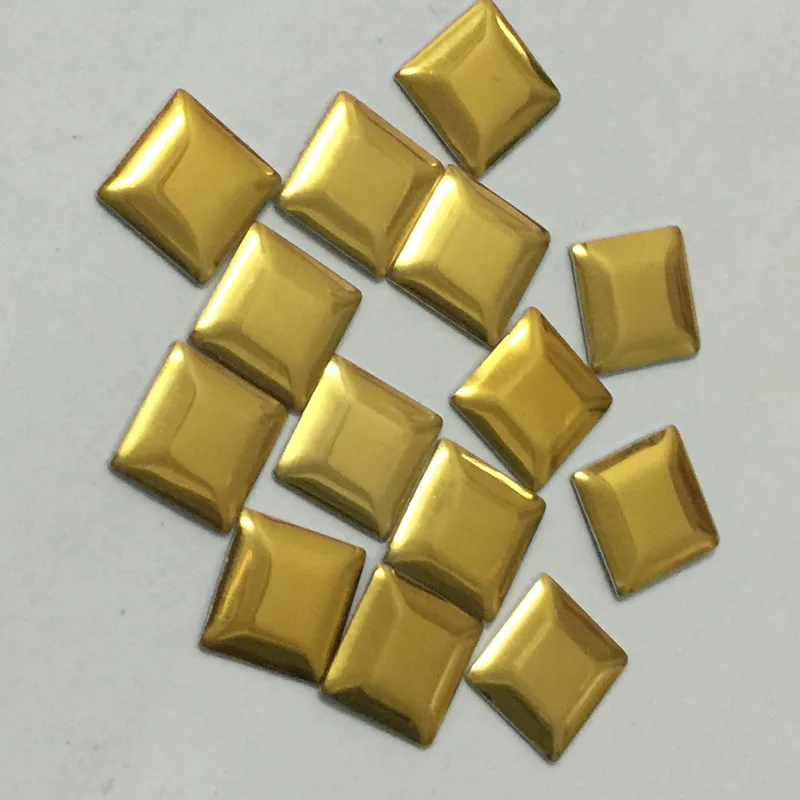 500pcs/lot 7*7mm Gold Hotfix Studs Metal Square Nailheads Pryamid Rhinestone DIY Flatback rhinestuds heat transfer | Дом и сад